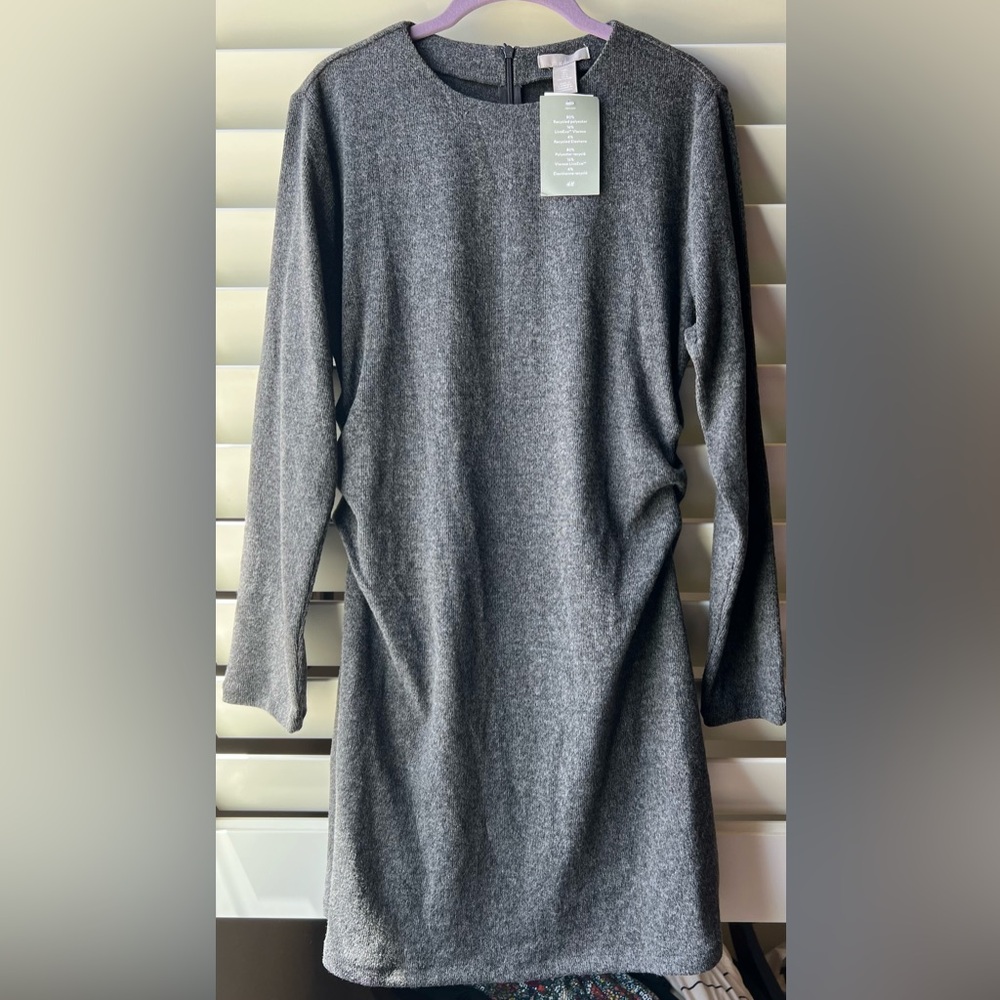 H&M - NWT - Large - Gray Long Sleeve Dress